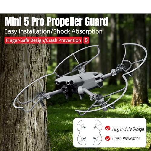 Coyktonty Mini 5 Pro Propeller Guard,Quick Release Prop Protector for DJI Mini 5 Pro,Lightweight Anti-Collision Blade Bumper Accessories
