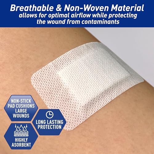 MED PRIDE Sterile Bordered Gauze Island Dressing,2x3.5 in,50-Count - size: 2'' x 3.5''