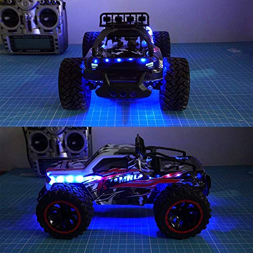 LED Light Strips for RC Cars Trucks Airplanes Drones Blue Green Red White Yellow Bundle