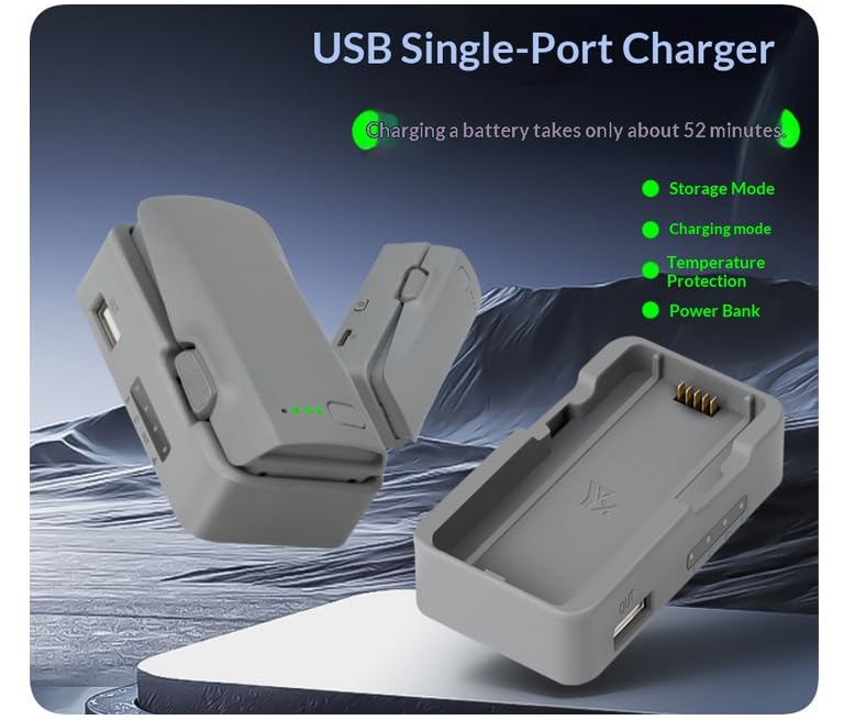 Coyktonty Battery Charger for DJI NEO2 with Storage and Discharge Modes with Charging Cable