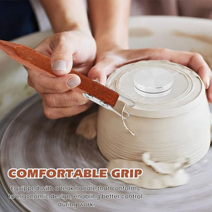 6 mm Clay Wheel Throwing Scraper, Pottery Carving and Trimming Tool for Ceramic Clay Sculpting, Wheel Throwing and Detail Work