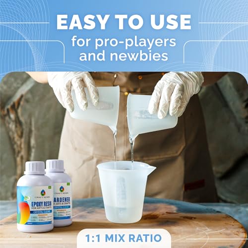 Craft Resin Crystal Clear Epoxy Resin Kit - Food Safe, UV Resistant - 34 Oz - size: 34 Oz
