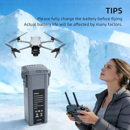2 Pack Air 3、Air 3S Intelligent Flight Battery (4241mAh,14.76V) Max Flight time 45 Minutes Replacement Battery for DJI Air 3/3S Drone