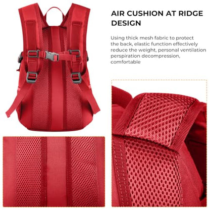 ArcEnCiel 10L/20L Mini X-Small Tactical Backpack MOLLE Daypack Gear Pack Camping Bag with Patch - color: Red, size: 10L
