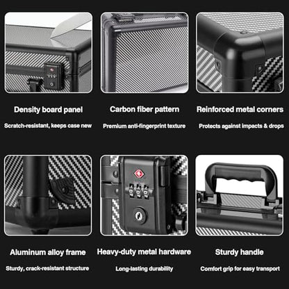 Graded Card Storage Box, TSA Lock 3-Row Travel Case for PSA - size: medium
