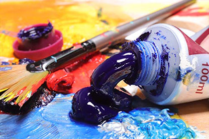 Mont Marte Oil Paint Premium, 3.4 US fl.oz (100ml) Tube, Phthalo Blue, Heavy Body Paint, Artist Quality, Good Coverage, Excellent Tinting Strength, Ideal for Painting Canvas - color: Phthalo Blue, size: 3.4 Fl Oz (Pack of 1)