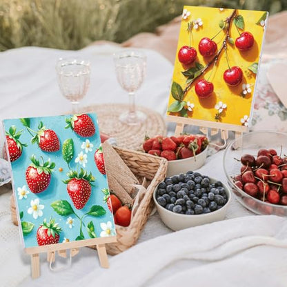 Sherr 24 Pcs Pre Drawn Canvas for Adult, Fruit, 8 x 10 Inch - size: 8 x 10 Inch, style: Fruit