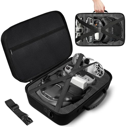 GAGITERVR Neo Carrying Case Compatible with Bundle Motion Fly More Combo DJI Neo, Hard Travel Bag for Goggles N3/3/2 & RC Motion 3 & RC-2/N3/N2/N1/FPV 3 Remote Controllers and Accessories, Blacks