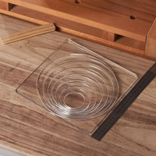 Pack of 7 Big Circle Inlay Template |Router and Decorative Templates for Woodworking -2
