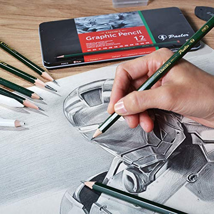 Pasler Professional Graphic Sketching Drawing Pencils 12 Count (2B) - style: 2B
