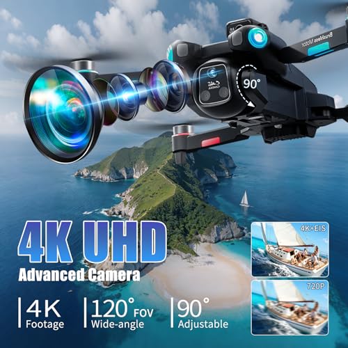 A189 GPS Drones with Camera for Adults 4K, 60Min Flight Time 4.5" HD Screen - color: Black