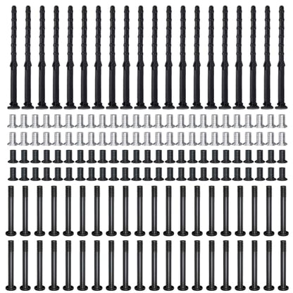 160Pcs PC Computer Case Cooling Fan Mount Screws Set, M5x10 Black and Silver Case Fan Mounting Screws and 65mm Soft Rubber Rivet, Laptops Computer Screw Kit