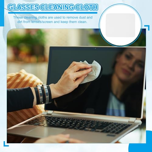 PATIKIL Glasses Cleaning Cloth 6.9" x 5.7", 12 Pcs Microfiber Eyeglasses Cleaner Cloths Soft Suede Wipe Screen for Camera Len Eyeglass Screens Phones Smart Devices, White - color: White, size: 6.9" x 5.7"