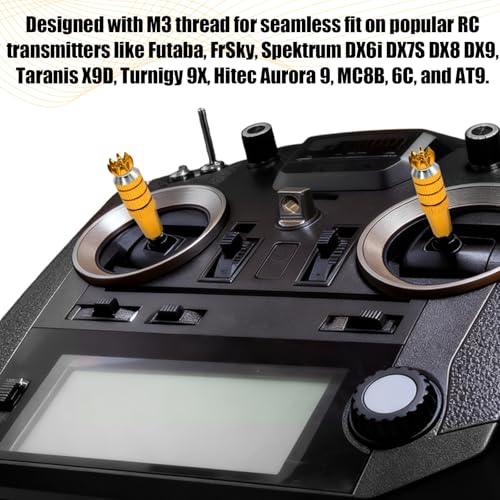 2pcs RC M3 Transmitter Stick Ends Controller Thumb Rocker for Futaba - color: Orange