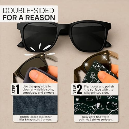 Microfiber Wholesale Quick Cloth Glasses Cleaning Cloths – 8x8 Dogs 1 Pack - color: Dogs, size: 8"x8"