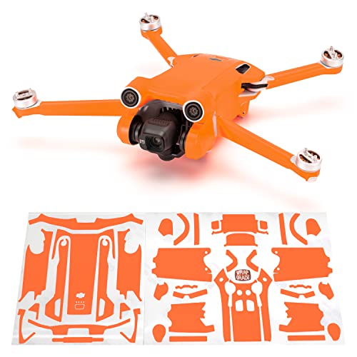 WRAPGRADE Skin Stickers compatible with DJI Mini 3 Pro | Main Unit (NEON ORANGE) - color: Neon Orange