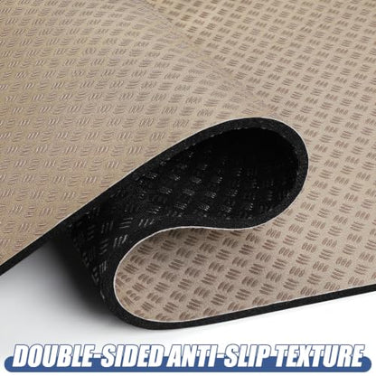 Non-Slip Vibration Plate Mat, Anti Vibration Pad for Vibration Board - size: 5MM Thick - Champagne Beige
