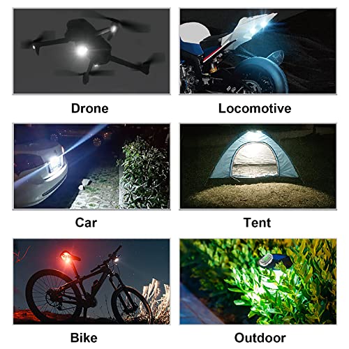 2 Pack Drone Strobe Light with Remote Control for DJI Mini 5 Pro/Mavic 4 Pro/Phantom 3/4 Mavic Mini Air Avata Series Drone Night Flight FAA Anti-Collision Rechargeable LED