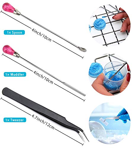 Silicone Stir Sticks Kit 16Pcs, Silicone Epoxy Brush, Silicone Stirring Tool, Mixing Spoon, Silicone Scraper DIY Crafts Tool for Resin Epoxy Liquid Paint