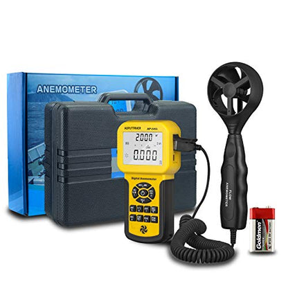 Pro HVAC Anemometer,CFM Air Flow Meter for Wind Speed/Wind Temp/Wind Flow - color: Light yellow