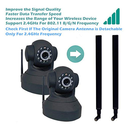 TECHTOO WiFi Antenna 2.4GHz 10 dBi for Wireless Router - Security IP Camera - USB Card Adapter - PCI PCIe Cards - Range Extender - PC Desktop - Drone - Signal Booster (2.4GHz RP-SMA 2-Pack) - color: 2.4GHz RP-SMA 2-Pack