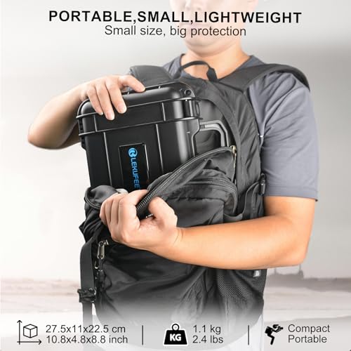 Lekufee Waterproof Hard Case for DJI Osmo Pocket 4, DJI Osmo Pocket 3, Mic 3/2/Mini, Creator Combo,Power Expansion Combo,Vlogging Camera and Accessories(Case Only)