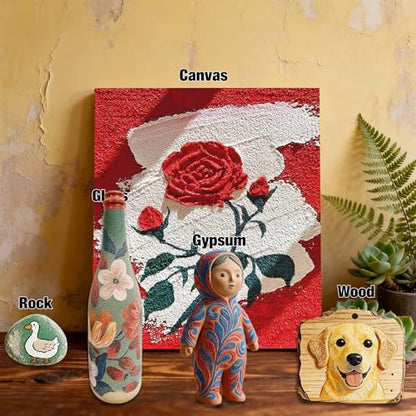 Textured Acrylic Paint w/Sand, 24 Colors 3.3oz, Heavy Body for 3D Art