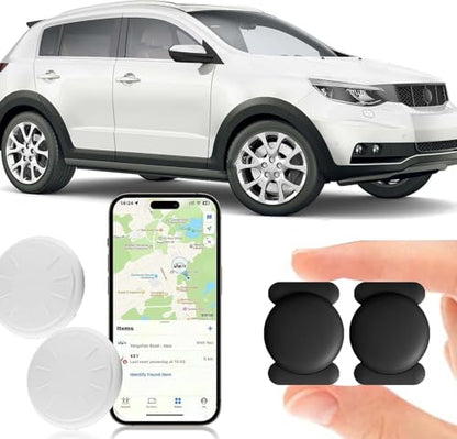 GPS Car Tracking Devices, 2PCS Tracker Device for Vehicles Work with Find My (iOS Only), Hidden GPSTracking Devices with Magnetic Waterproof Case, No Monthly Fee Car GPS Tracker