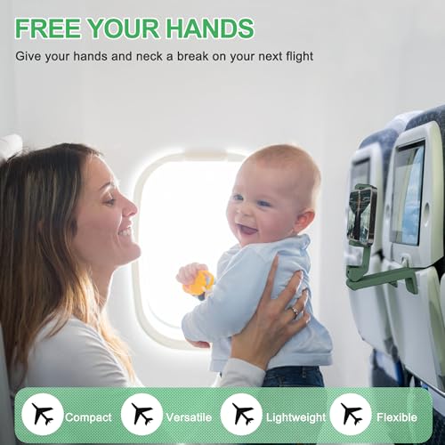 Perilogics Airplane Phone Holder Mount, Plane Travel Essentials (Evergreen) - color: Evergreen