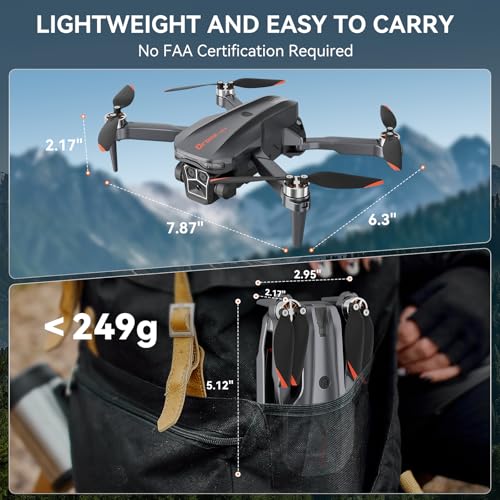 Drone with Camera for Adults, Brushless RC Quadcopter, 2 Batteries