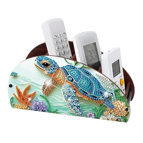 Diamond Painting Remote Control Holder Sea Turtle Diamond Art Remote Holder Animal Gem Art Organizer Box Gem Painting Organizer Case Embroidery Storage Case Mosaic Kits for Adults Storage Box - color: Sea Turtle