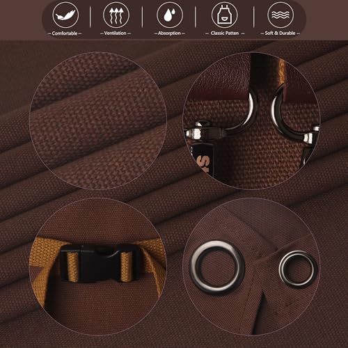 Kitchen Apron, Work Apron, Canvas Apron, Brown - color: Brown