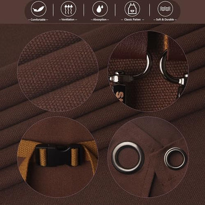Kitchen Apron, Work Apron, Canvas Apron, Brown - color: Brown