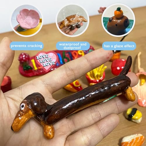 2 x 50ml Air Dry Clay Glaze, Protect Clay Surfaces, Gloss & Matte Glaze - size: gloss+matte