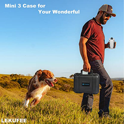 Lekufee Small Waterproof Hard Case for DJI Mini 3 Pro/3 Drone Accessories (Case Only, Not for DJI RC)