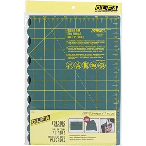 OLFA 12x17" Folding Self-Healing Rotary Mat (FCM-12x17) - Triple-Layer - size: 17"L x 12"W