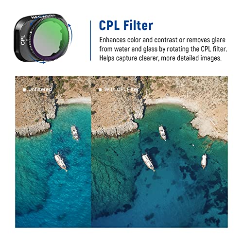 NEEWER ND Filter Set Compatible with DJI Mini 3 / Mini 3 Pro, 6 Pack - size: Mini 3Pro, style: 6 Packs ND/CPL (Aluminum)