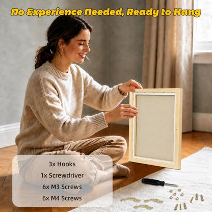 3 Pack 12 x 16 inch Floater Frame Canvas with Cotton-Linen Blend (400 GSM) - size: 3pk - 12x16"