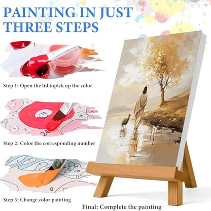 Jesus Paint by Numbers Kit for Adults Framed Canvas 12X16 in, Frameworkless - color: YH02834