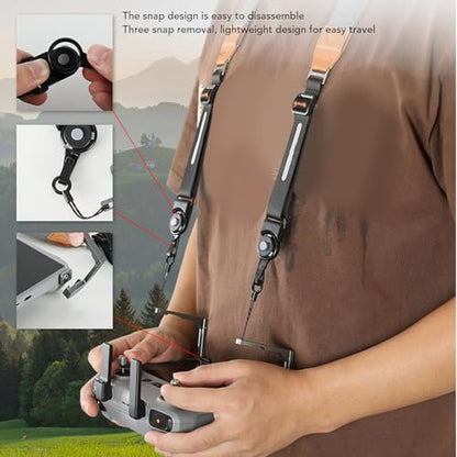 Drone Remote Lanyard, Adjustable Length Balanced Drone Strap for Pilots Travelers Outdoor Adventures