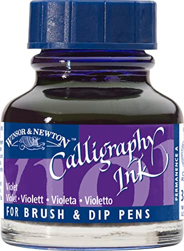 Winsor & Newton Calligraphy Ink, 30ml (1-oz) Bottle, Violet - color: Violet, size: 1 fl oz