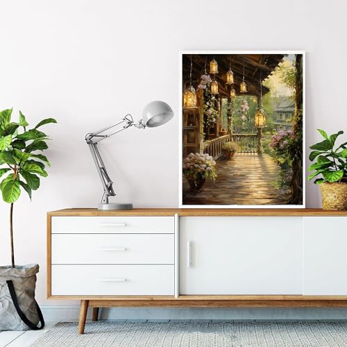 Landscape Paint by Numbers for Adults - Scenery Paint by Number on Canvas - color: MT12368