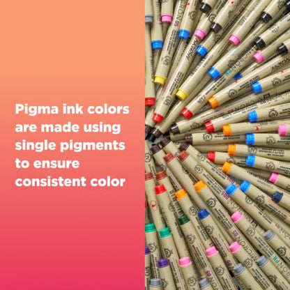 Sakura Pigma Sketch Brush Pens, Flexible Tips, Archival Ink, 8 Color Set
