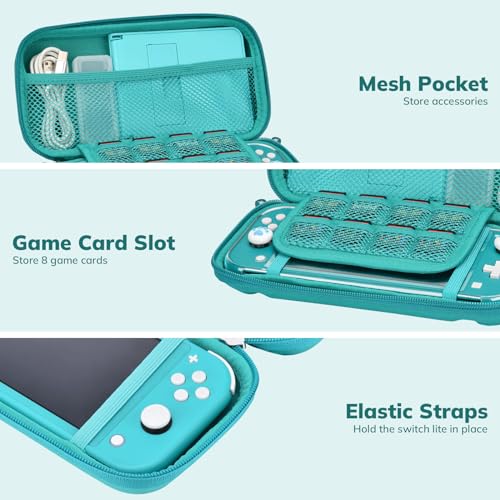 Younik Switch Lite Case, 14 in 1 Accessories Kit for NS Switch Lite (2019) - color: Green