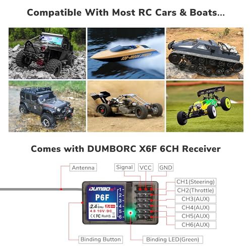ATA HOBBY DUMBORC X4 2.4GHz 4 Channel RC Radio Transmitter and P6F Receiver