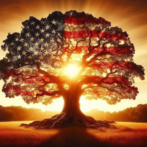 Ekuxom Ancient Tree Paint by Numbers Kit for Adults 16x16 Inch - color: Ancient Tree