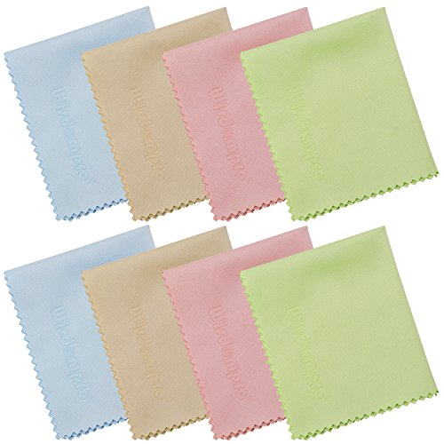 Wisdompro 8-Pack 5.7x6.9 Inches Soft Microfiber Cleaning Cloth, Colorful - color: Colorful