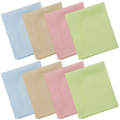 Wisdompro 8-Pack 5.7x6.9 Inches Soft Microfiber Cleaning Cloth, Colorful - color: Colorful