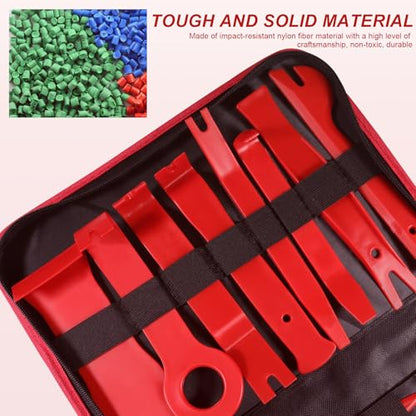 Doaho 19Pcs Car Trim Removal Tool Kit with Storage Bag - color: Red-19pcs Trim Removal Tools
