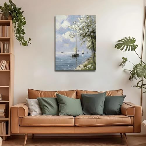 YOLENIX Sailboat Paint by Numbers Kit for Adults Beginner (Without Frame) - color: YH05694